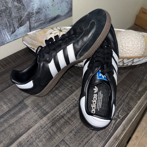 Men's Adidas Samba OG casual shoes in core black and white SZ9 - Picture 4 of 7